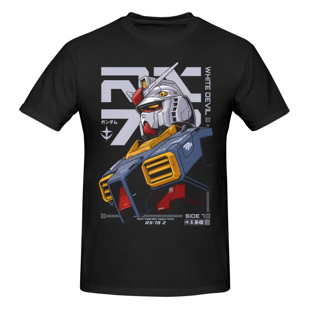 Mecha Warrior Gundam T Shirt for Men 2026 Cotton Freedom T-shirts Summer Short Sleeve Tee Shirt Slim Fit Clothing Gift