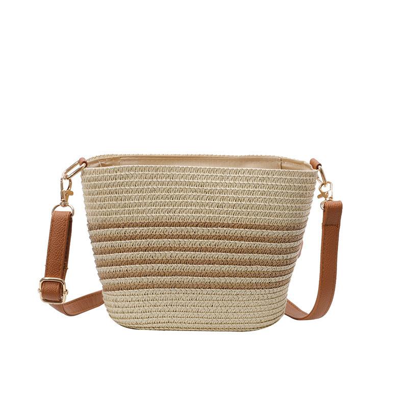 IELGY Mori Series Vacation Messenger Bag Beach Shoulder Tote Straw Bag