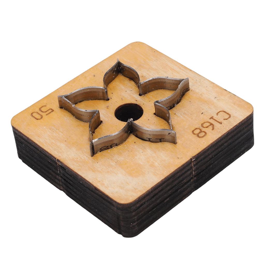Blumenleder-Stanzform Holzbasis Scharfe Metallklinge Lederstanze für Dekorationen Geschenke