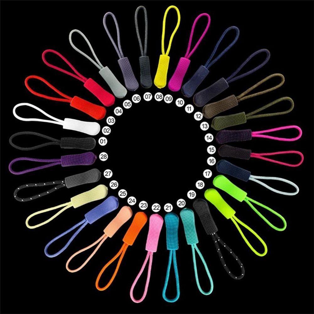 10Pcs Fixer Crafts Tag Apparel Sewing End Fit Zipper Buckle Zipper Puller Zipper Ropes Zip Cord