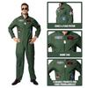 Top Gun pilots tērps Halloweena kostīms bērniem un pieaugušajiem Maverick Cosplay tērps ar saulesbrillēm un vārda zīmi