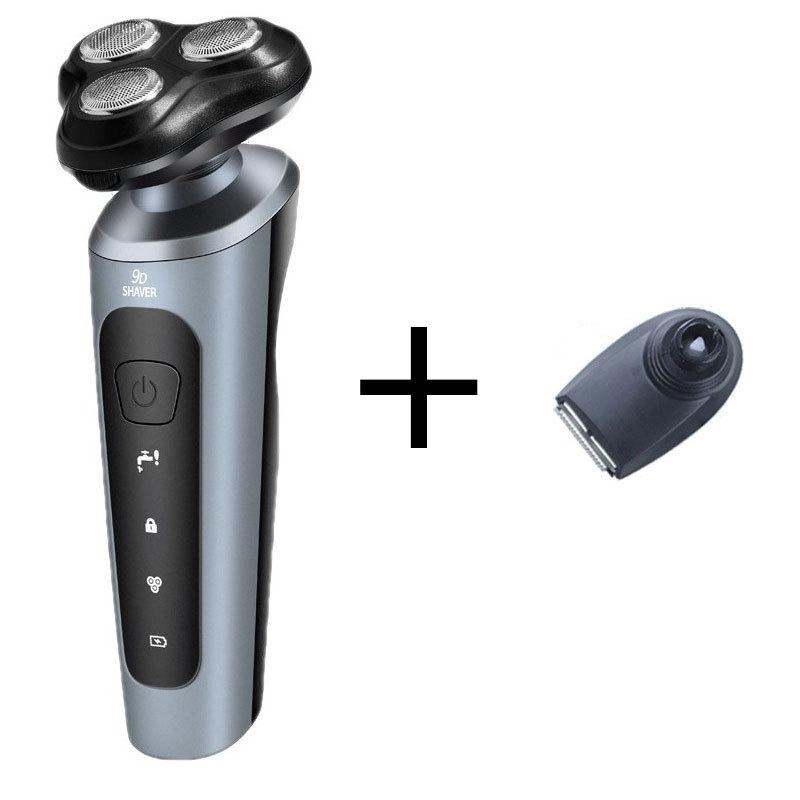 9D Multi-Function Electric Shaver, Full Body Washable, 3-in-1 USB Car Rechargeable Beard Trimmer