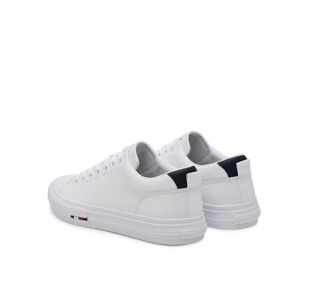 Мужские кроссовки Tommy Hilfiger Th hi vulc street lth patch fm0fm05312 белые