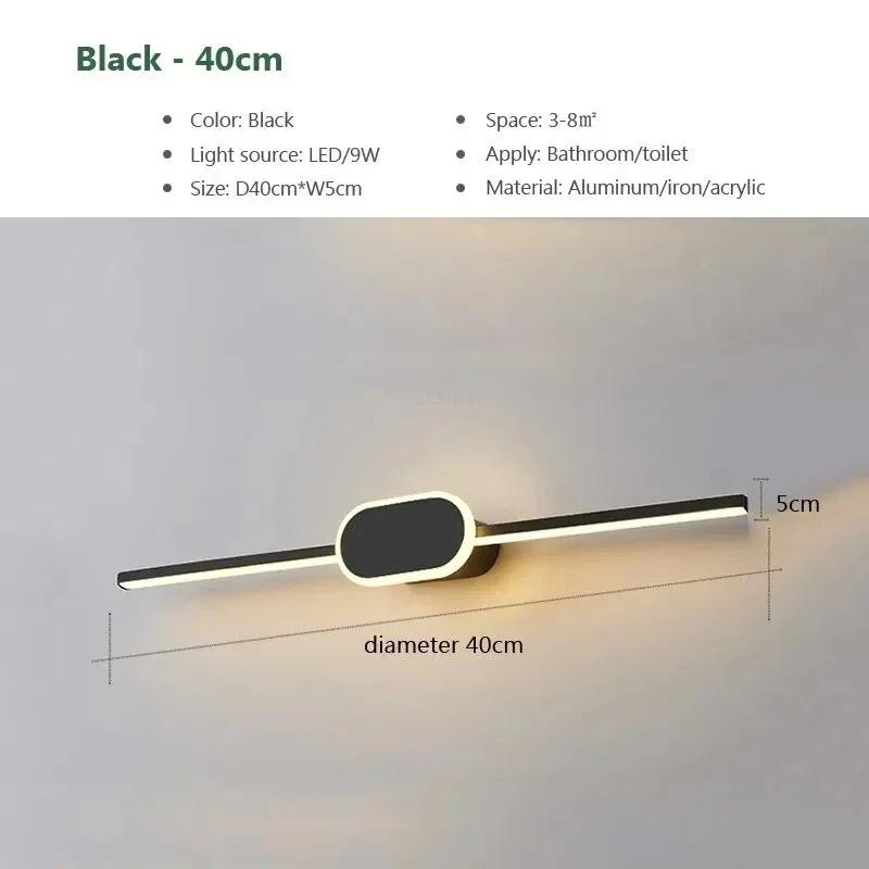 

40/60/80см Передний свет для зеркала Трехцветный свет Для туалета Спальни Переднее освещение для зеркала Светодиодный настенный светильник Tricicolor light