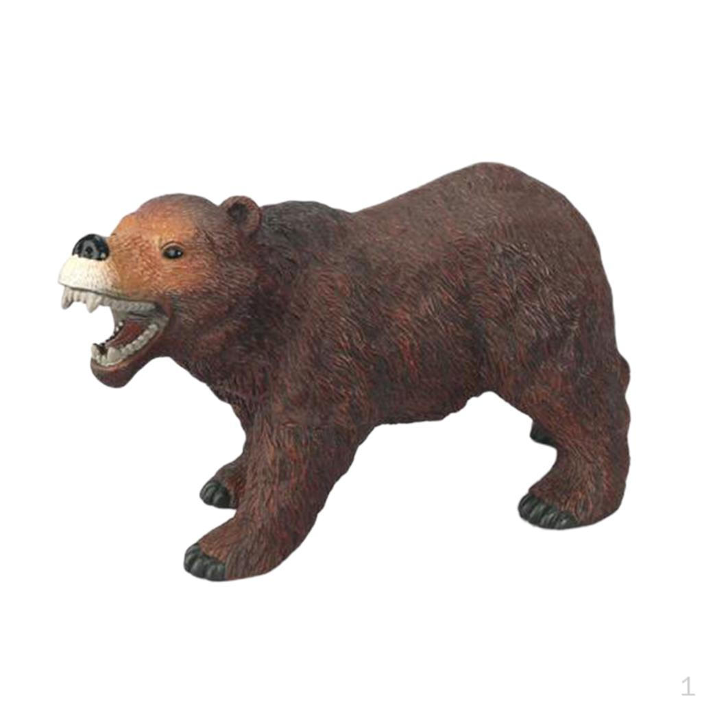 

Animal Figurines Toy for Kids Durable Plastic Toys Brown Bear