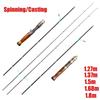 Ultralight Fishing Rod Carbon Fiber Fishing Rod UL Power Solid Wood Handle Solid Top Ultra Soft Fast Fishing Spinning/Casting Rod. (Color Casting,