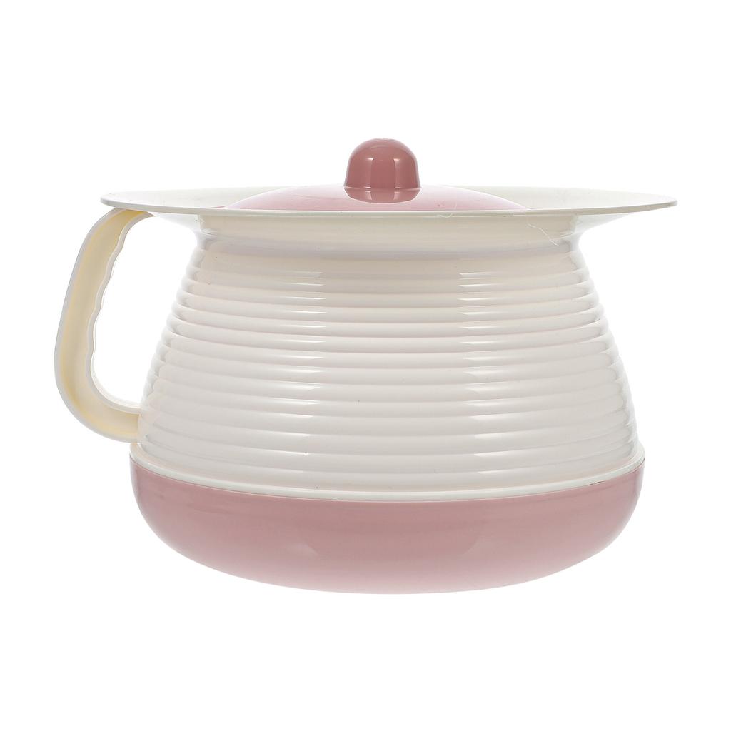 1Pcs Reinforced Plastic Chamber Pot with Cover Leak Proof Handle Urinal Bucket Home Use Spittoon for Old People