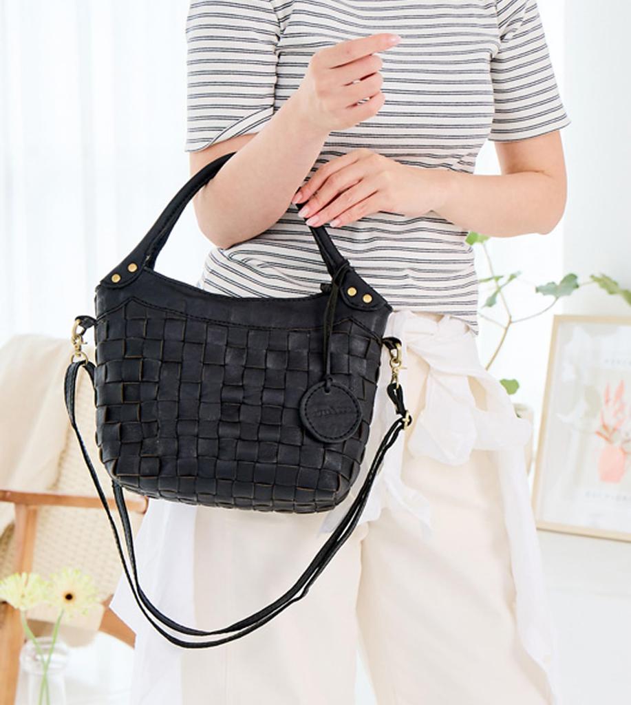 ZUCCHERO Genuine Leather Shoulder Black Women's Bag, 2-Way, Crossbody, Zucchero, Gift, 40042,