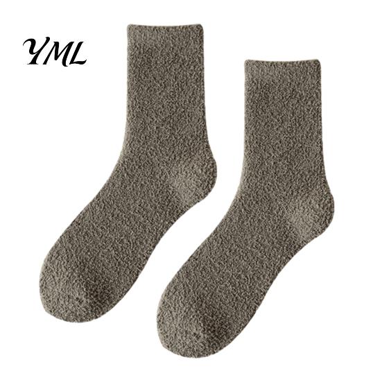 Warm Winter Sleep Socks Coral Fleece Crew for Women, Thickened Non-slip Socks, Fuzzy Velvet Thermal House Soft Plush Mittens Cold Weather Cozy Indoor