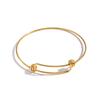 Yori Stainless Steel Knotted Sliding Bracelet for Women Non Tarnish Arrivals Fashion Gold Color Jewelry Accessories