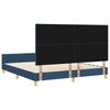 Bed Frame with Headboard Blue 180 x 200 cm Fabric