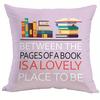 Home Decor Books Lover's Quotes Decorative Pillow Covers Pattern Cushion Cover Suitable for Sofa Bedroom Car Pillow Cover