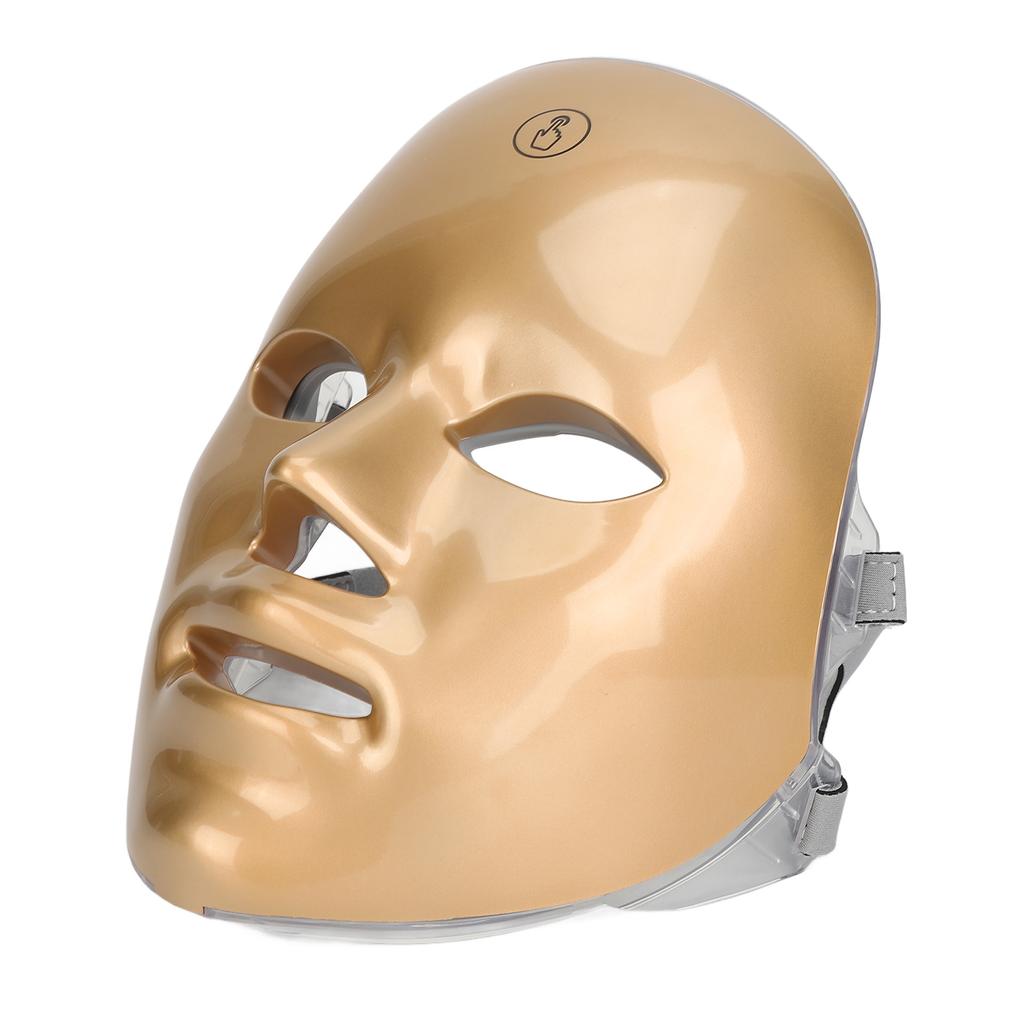 LED Facial Care Light Cover 7 Colors Lighting 90 Light Chips Skin Photon Face Rejuvenation Machine Golden