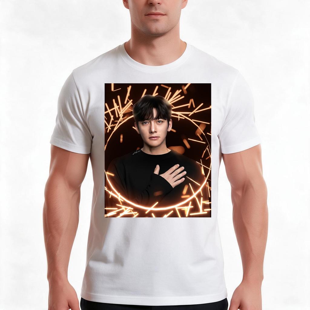 Mythisches Ji Chang Wook T-Shirt Sommer Lässig Baumwolle T-Shirt Oversized Streetwear Oberteile Vintage Grafikdruck Unisex Unisex Damen