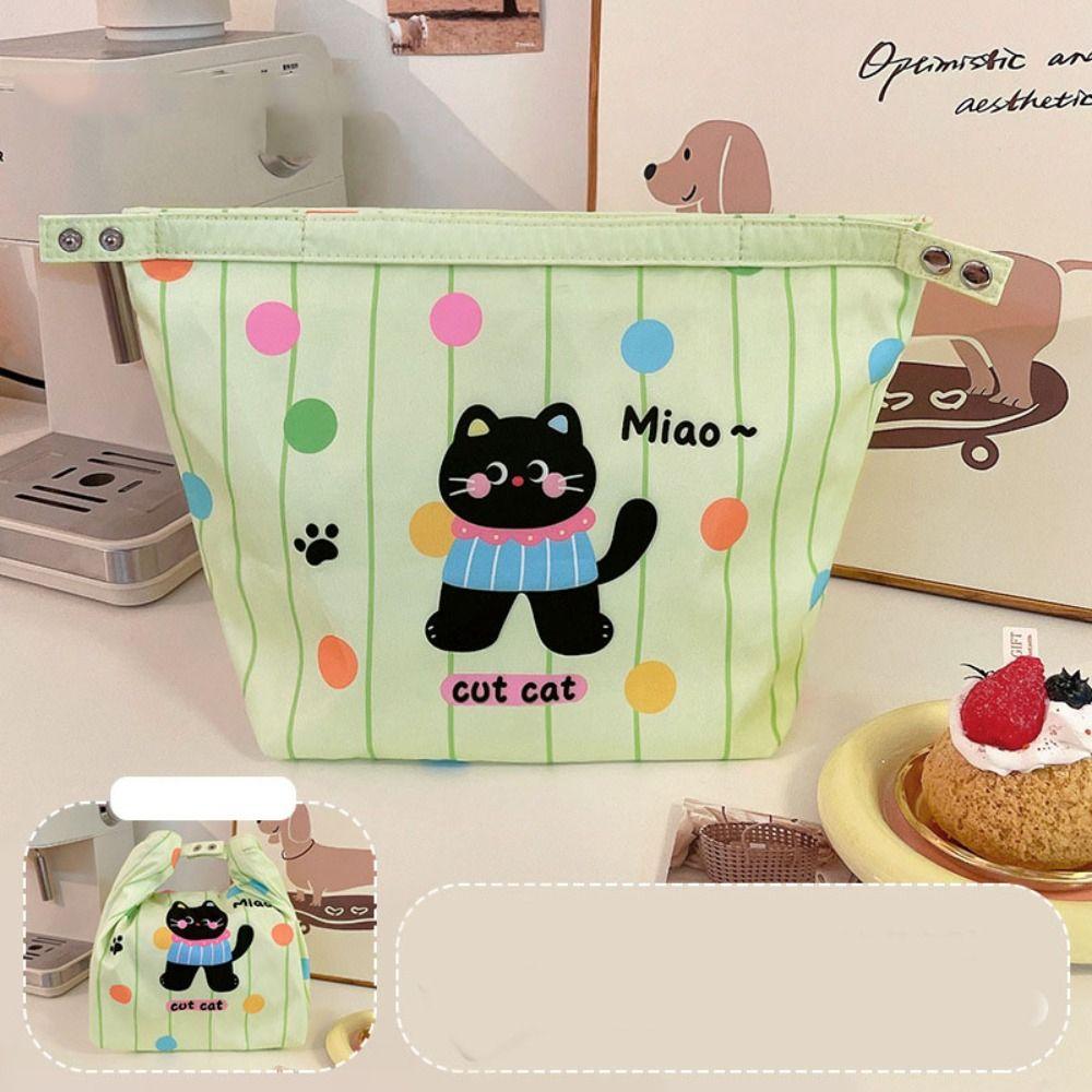 Lightweight Cute Thermal Lunch Bag Large Capacity Food Storage Pouch Cute Cosmetic Bag  Travel