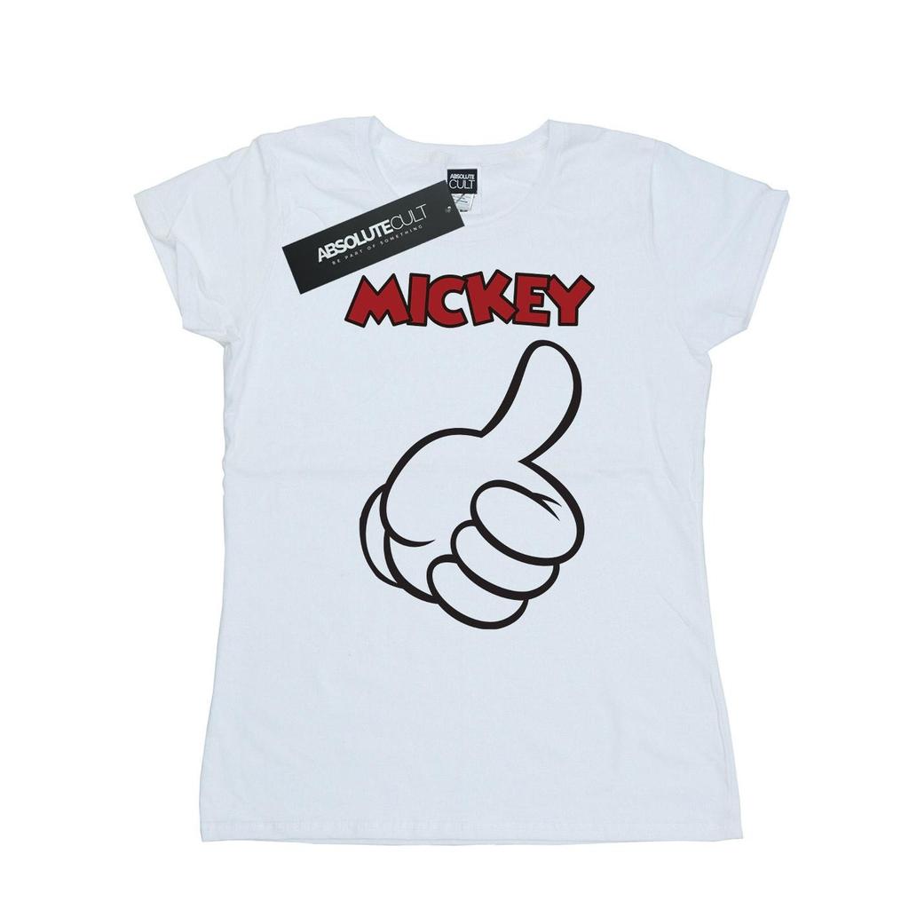 Disney Womens/Ladies Mickey Mouse Thumbs Up Cotton T-Shirt