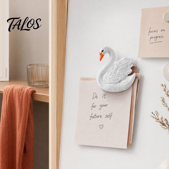 3D Fridge Magnet Couple Swan Shape Refrigerator Magnet, Resin Decorative Kitchen Magnets for Whiteboard Locker Door Heavy Duty