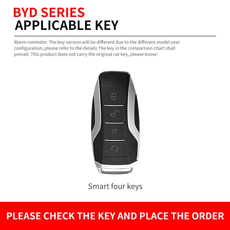 Alloy Car Key Case Cover Holder For Byd Second Song Pro Tang Dm Qin Plus Max Yuan Generation Atto 3 Han Ev Dolphin Accessories