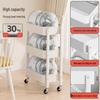Folding Movable Storage Trolley Rack for Living Room and Snacks