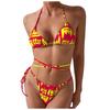 Fashion Women Printed Split Swimsuit Casual Sling Bikini Sexy Swimsuit Swimsuit