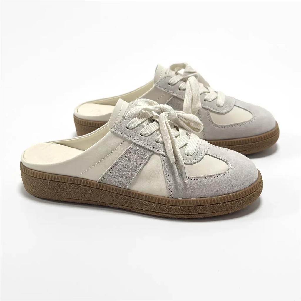 Women Shoes Sports Round Toe Flat Female Footwear Casual Sneakers Platform Summer Slip On Creeper Baotou Slippers