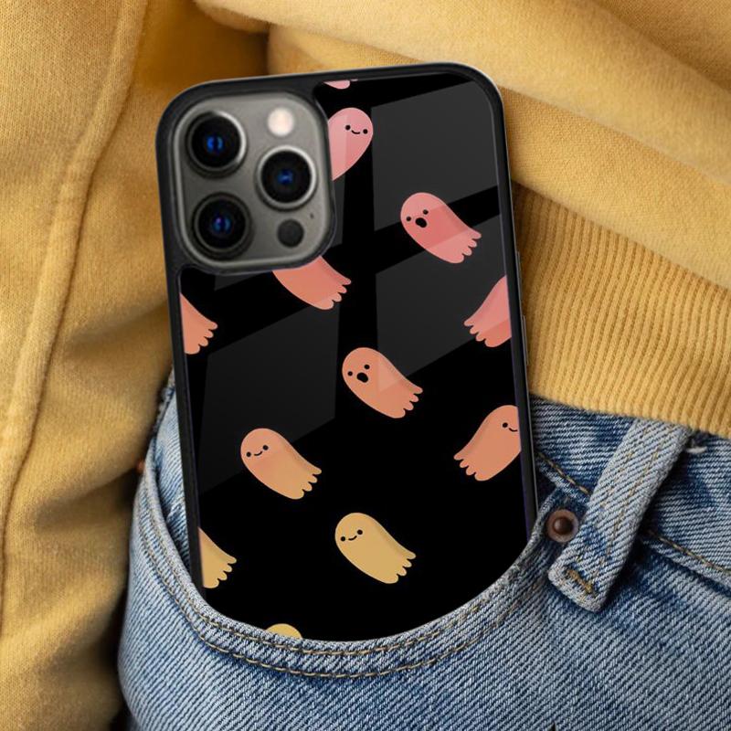 Ghost Cute Horror Soft Phone Case for iPhone 17 Air 16e Pro Max 15 Pro 13 14 Plus 11 12 MagSafe Magnetic Coque