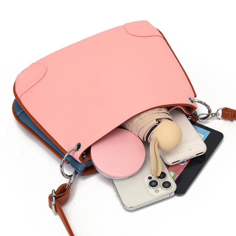 Women Handbag Patchwork Shoulder Messenger Office Work PU Leather Female Tote Bag Ladies Luxury Handbag Fashion Elegant Shoulder Bags