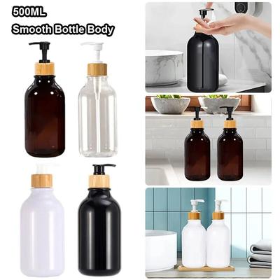 500ml Soap Dispenser Refillable Plastic Shoulder Bottle with Lotion Pump Shampoo Shower Gel Bottles Refillable Lotion Liquid