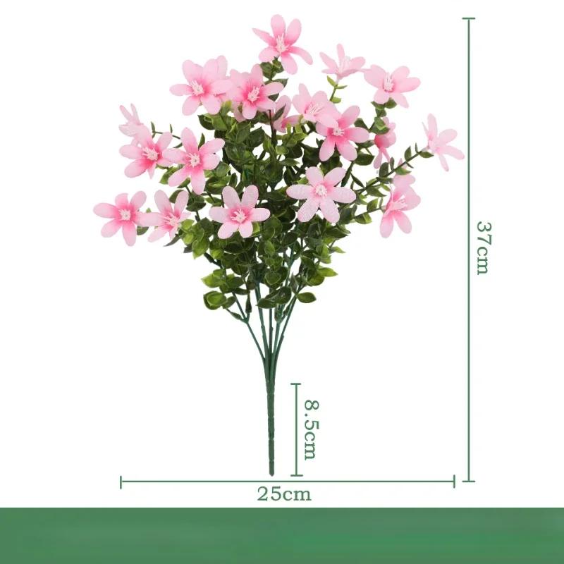 3pcs Simulation Flower Plastic Eucalyptus Leaf Bouquet Restaurant Decoration Artificial Eucalyptus Green Plant Silk Fake Flowers