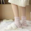 6Pairs Plush Coral Fleece Socks Stripe Sleeping Socks Fashion Thicken Velvet Socks  Fall/Winter