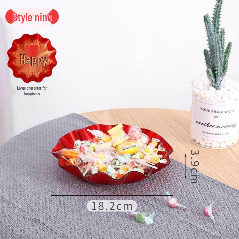 Многоярусная красная свадебная праздничная фруктово-конфетная тарелка для домашнего кофейного столика