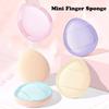 1/3Pcs Mini Finger Powder Puff Thicken Air Cushion Concealer Blusher Soft Makeup Sponge Wet Dry Use Facial Detail Beauty Tool