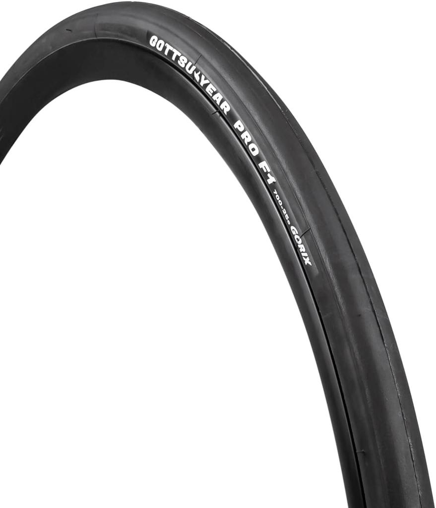 GORIX 700x25c Sykkel Lettvekt GOTTSU YEAR PRO F1 Svart Slick Landeveissykkel Dekk med kanttråd for Bakke og Lang Dekk Erstatningsdekk, Dekk, Klatring,