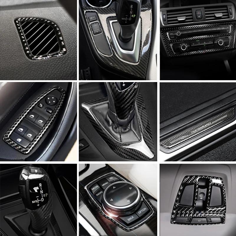 Carbon For BMW 1 2 Series F20 F21 F22 F23 Transmission Internal Air Conditioning CD Panel Door Armrest Decorative Sticker