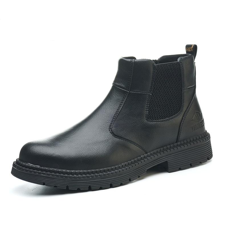Work Safety Boots Men Indestructible Leather Boots Security Steel Toe Cap Work Shoes Protective Labor Safety Shoes Footwear