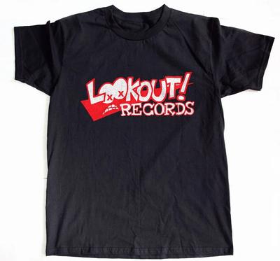 Lookout Records Death Logo Schwarzes Unisex-T-Shirt