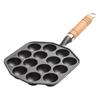 14 Holes Takoyaki Pan Nonstick Cast Iron Octopus Meat Balls Mold Maker with Detachable Handle Home Pancake Baking Mold Pan