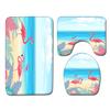Flamingo Bathroom Toilet Three-Piece Floor Mat Doormat Bathroom Carpet