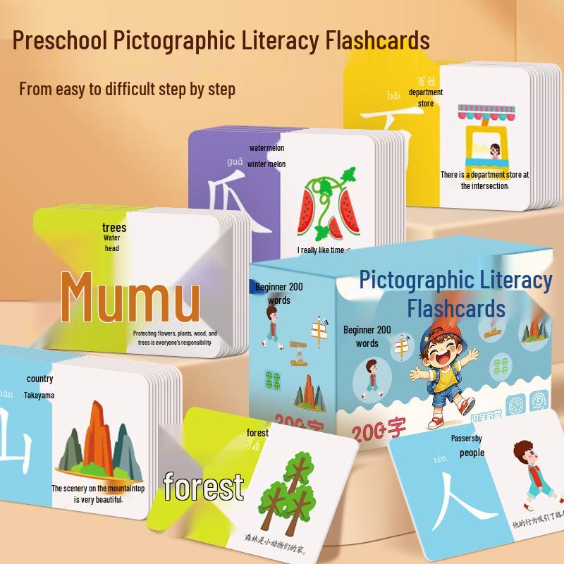 Early Education Flashcards: Kindergarten Literacy & Picture Word Recognition