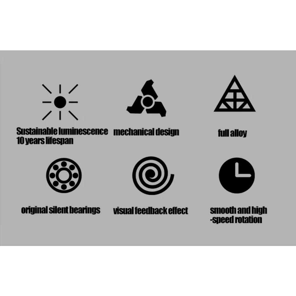 Boys Fidget Spinners Metal Luminous EDC Finger Toys Stress Relief Pressure Reduction Relieving Stress Stress-re
