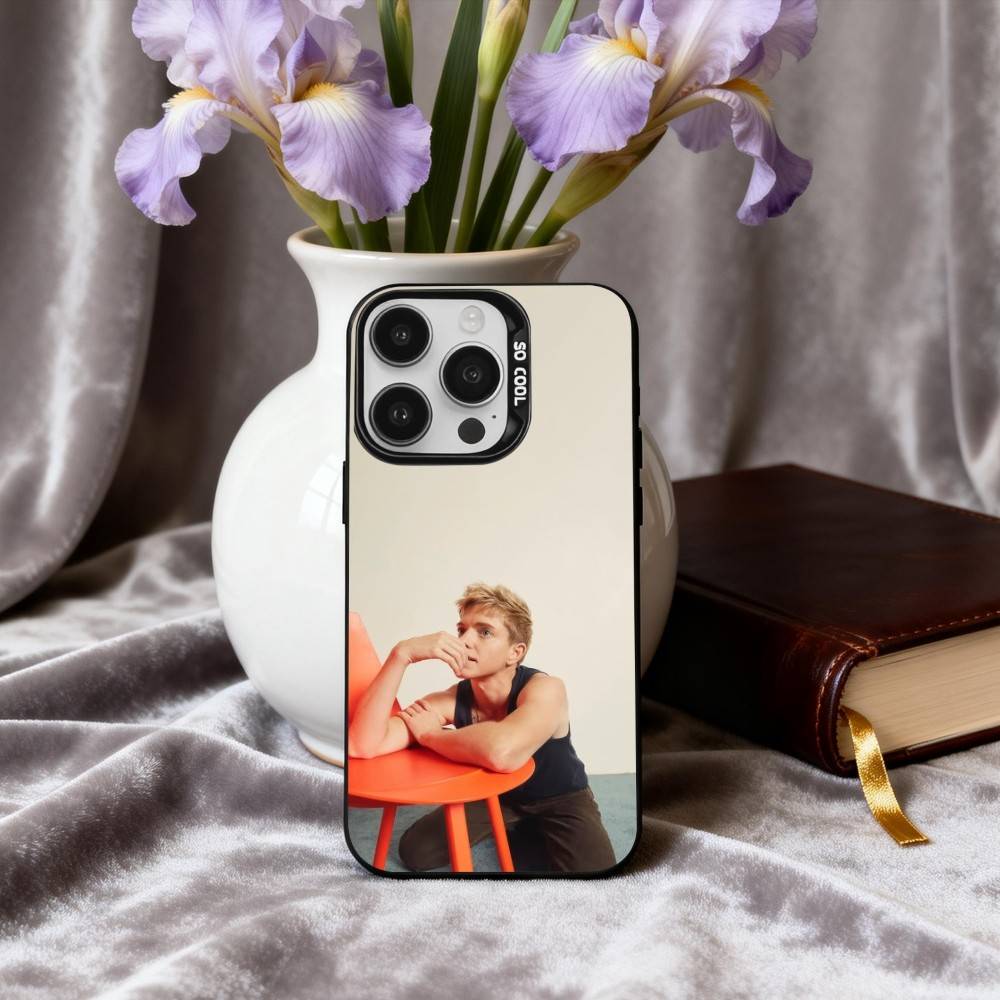 COOL M-Mae M-Martin Actress Phone Case For iPhone17,16,15,14,13,12,11 Plus,Pro Max Black Candy Silver Plated Cover