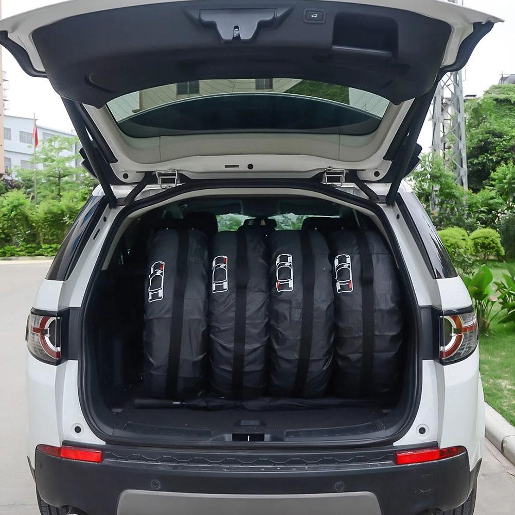 190T Polyester Taff Tire Cover Car Spare Tire Cover Snow Tire Storage Bag Wheel Cover Protective Cover Auto Protector Accessorie