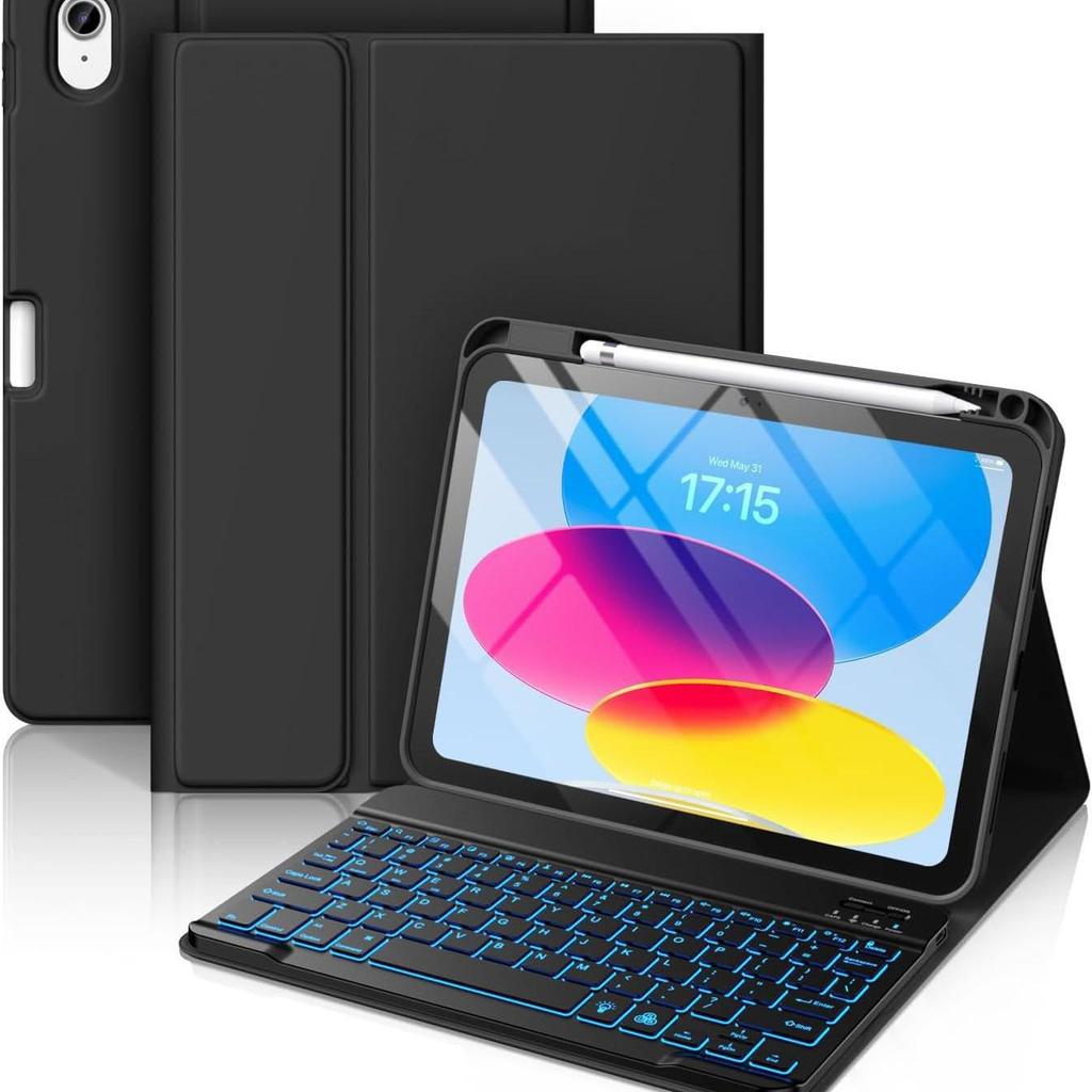 iPad A16 11" Magnetic Bluetooth Case with Backlit Keyboard & Pen Slot