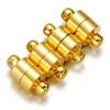 5Sets Round Strong Magnetic Clasps Fit Bracelets Necklace Rhodium End Clasp Connectors for Makings Leather Bracelet Jewelry