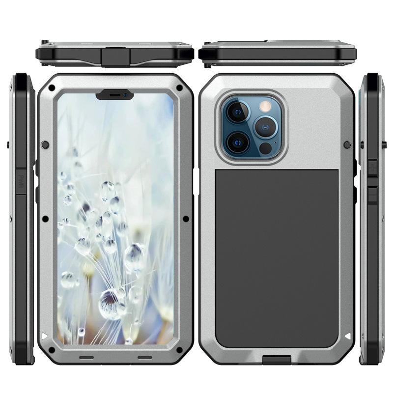 Applicable to Apple 16Pro iPhone15 4 3PROMax S24Ultra three-proof metal mobile phone case