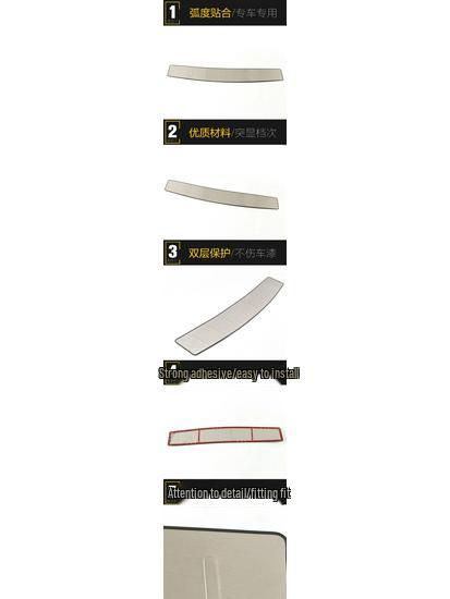 Compatible Leifeng Stainless Steel Rear Bumper and Tailgate Protection Pedal for 11 Models