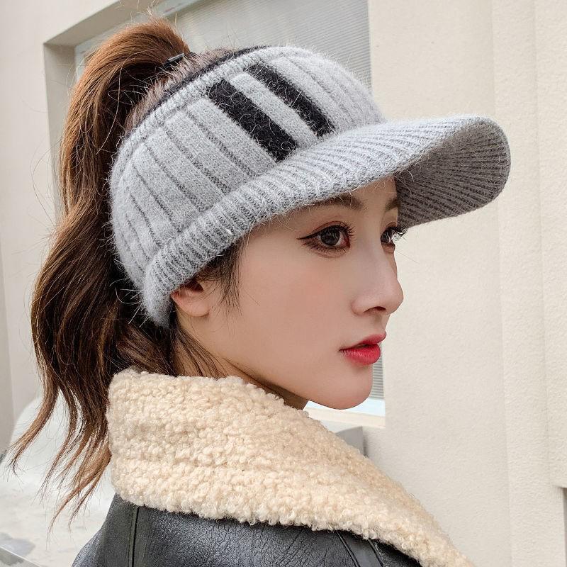 Winter New Fashion Versatile Topless Baseball Cap For Women With Ear Protection