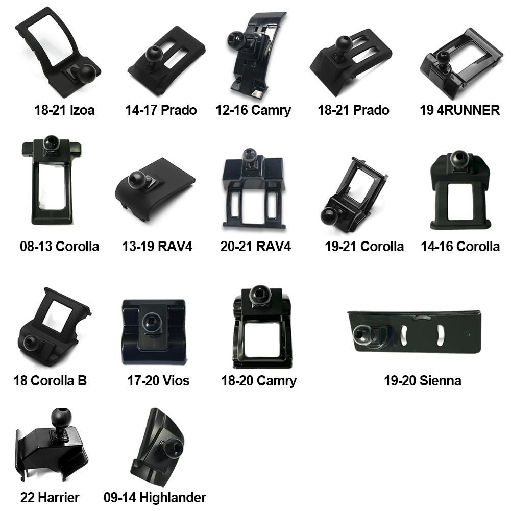 Biltilbehør Interiør Telefonholder Base For Toyota Corolla Camry CHR RAV4 Avalon Prado Highlander 4RUNNER Uten Brakett