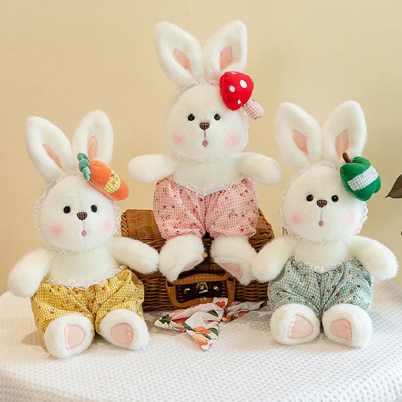 Adorable Warm Sun Fruit Rabbit Plush Toy Soft Stuffed Doll For Kids Bedtime Gift