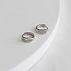 _FF16 925 Silver Two-Line Mini Hoop Earrings